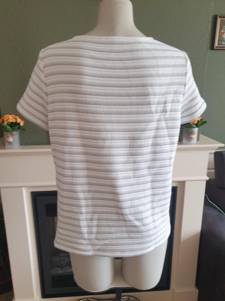 Taifun mooie licht grijs witte truitje 44 L, Verzenden, Maat 42/44 (L), Zo goed als nieuw, Taifun