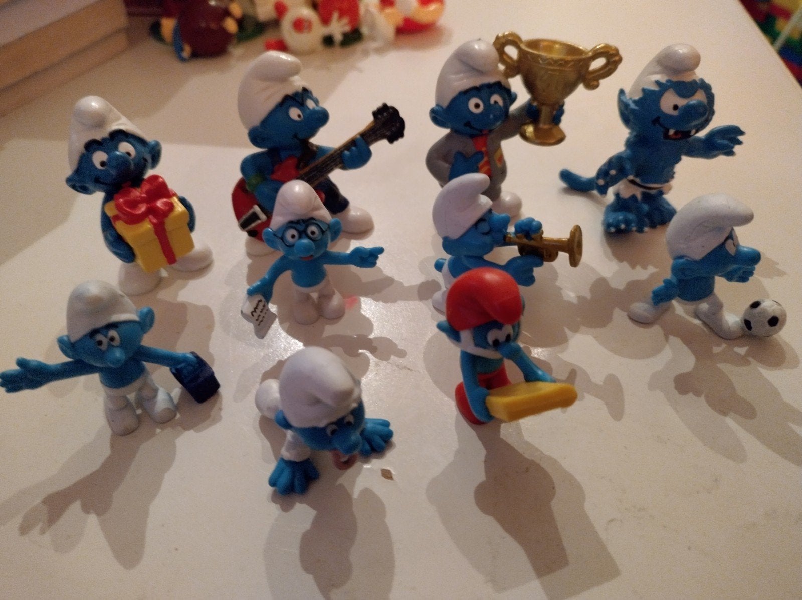 Smurfen beeldjes collectie - 10 verschillende Smurfen, Verzamelen, Smurfen, Ophalen of Verzenden, Gebruikt, Verschillende Smurfen