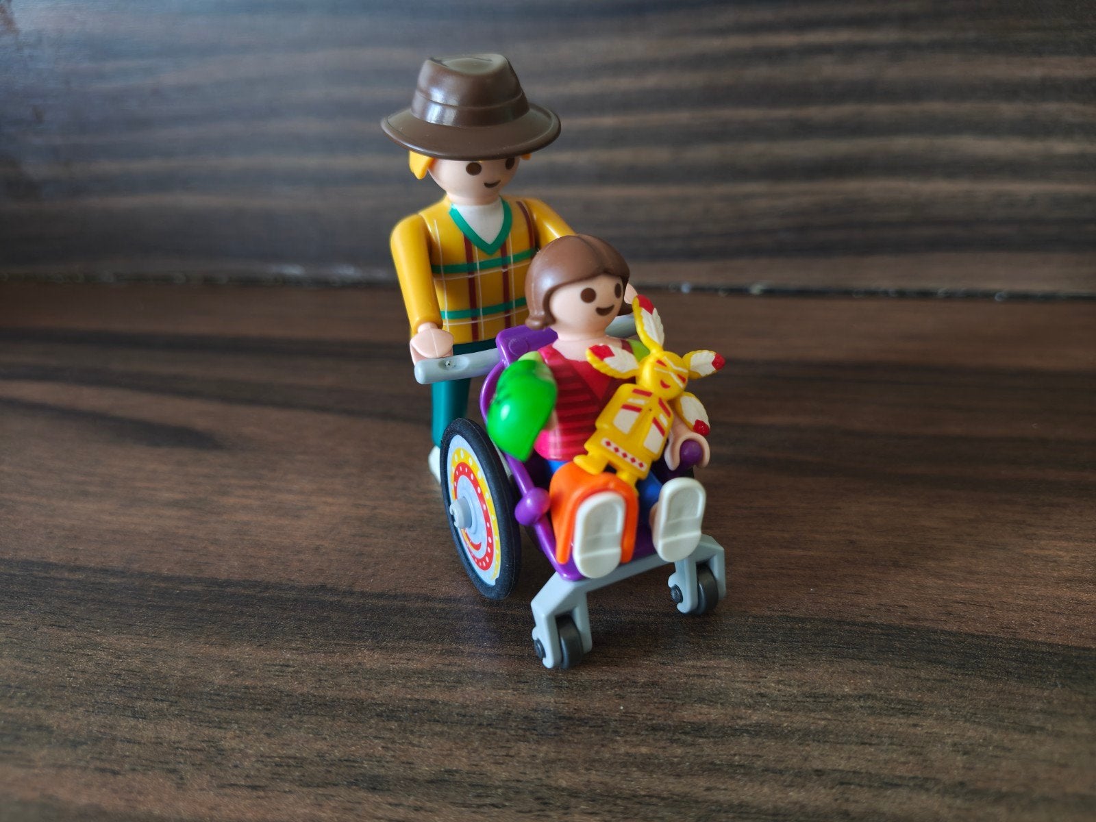 30. Playmobil man en kind met rolstoel, Ophalen of Verzenden, Gebruikt