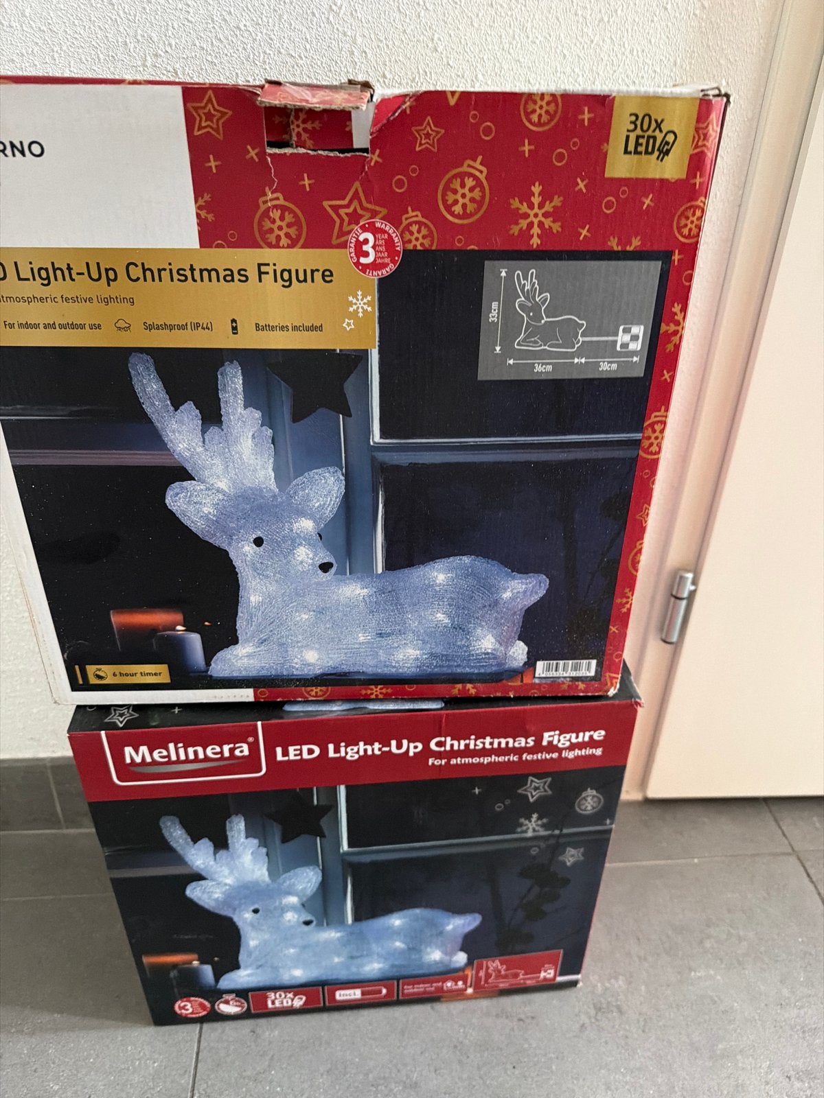 Twee led kerst herten. Wees er vroeg bij!, Ophalen of Verzenden, Zo goed als nieuw