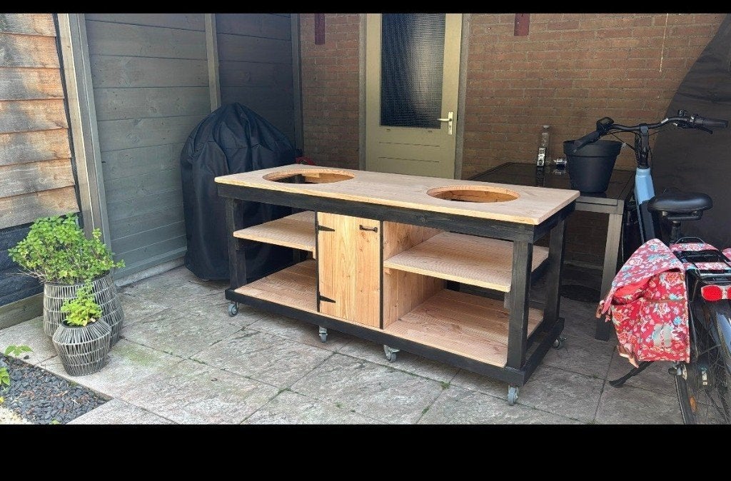buitenkeuken,egg,kamado,bastard,grill guru,weber,urban,bbq, Tuin en Terras, Ophalen, Nieuw, Houtskool