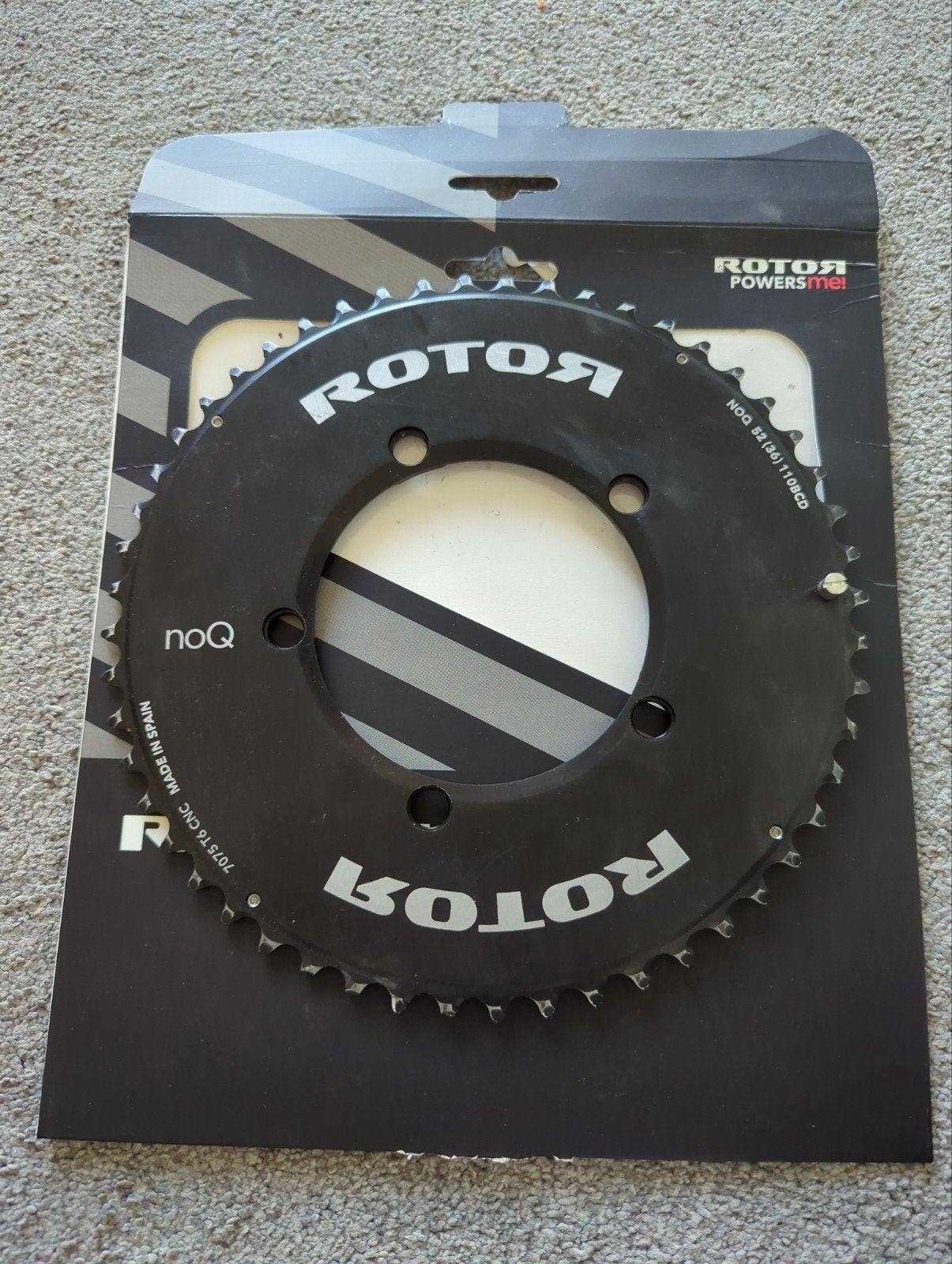 Rotor noQ Aero Buitenblad 52T 110BCD, Crankstel of Pedalen, Gebruikt, Racefiets, Ophalen of Verzenden