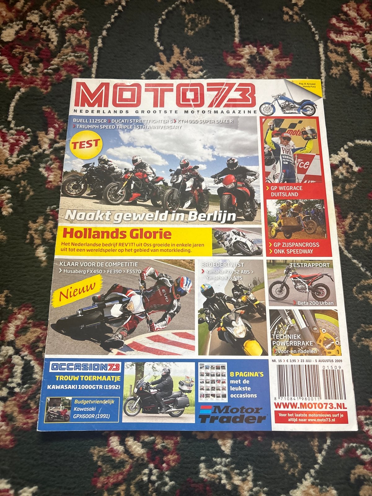 Moto73 Motor Magazine - Augustus 2009, Boeken, Ophalen of Verzenden, Gelezen, Algemeen
