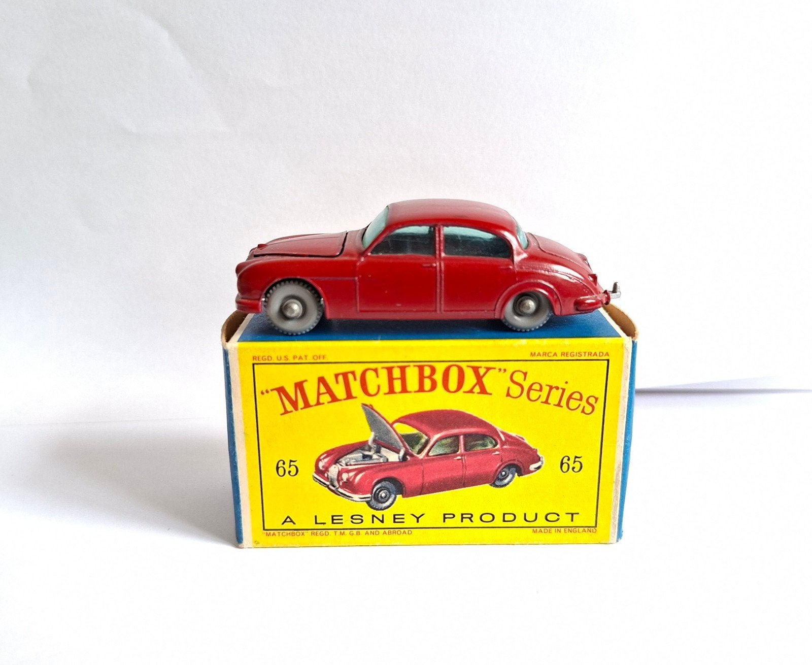 Matchbox lesney 65 jaguar 3.4 litre, Ophalen of Verzenden, Gebruikt, Auto, Matchbox