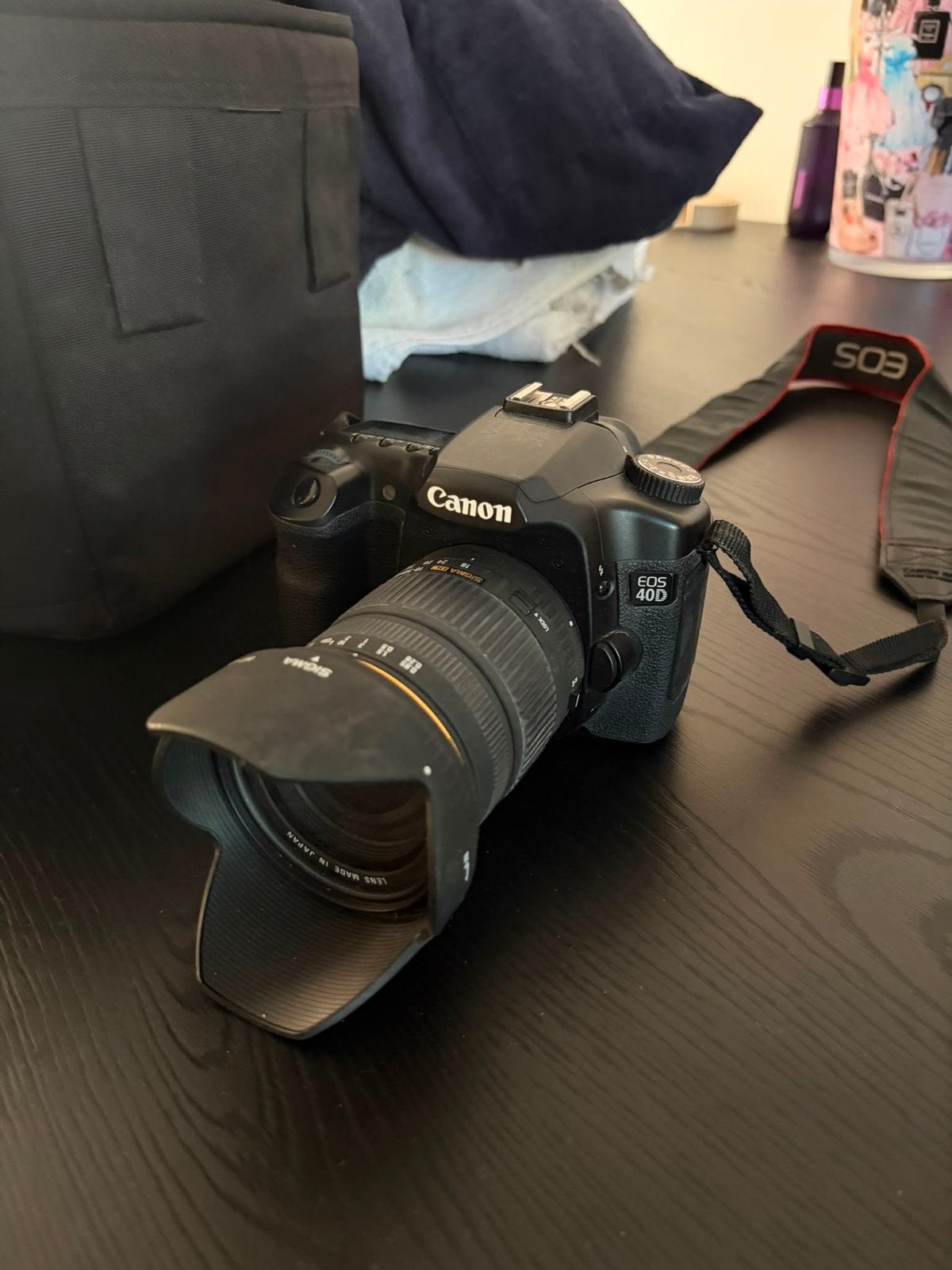 Canon EOS 40D Spiegelreflexcamera met Sigma lens en flitser, Audio, Tv en Foto, Gebruikt, Spiegelreflex, Canon, Accu