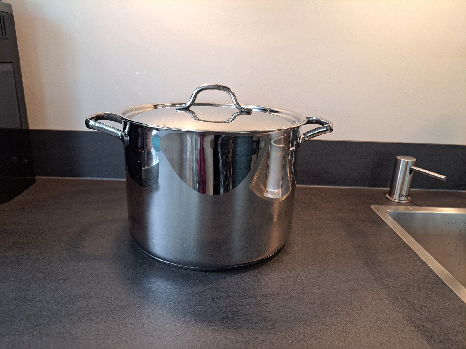 kookpan 6 1/2 liter, Huis en Inrichting, Keuken | Potten en Pannen, Ophalen of Verzenden, Zo goed als nieuw, Rvs