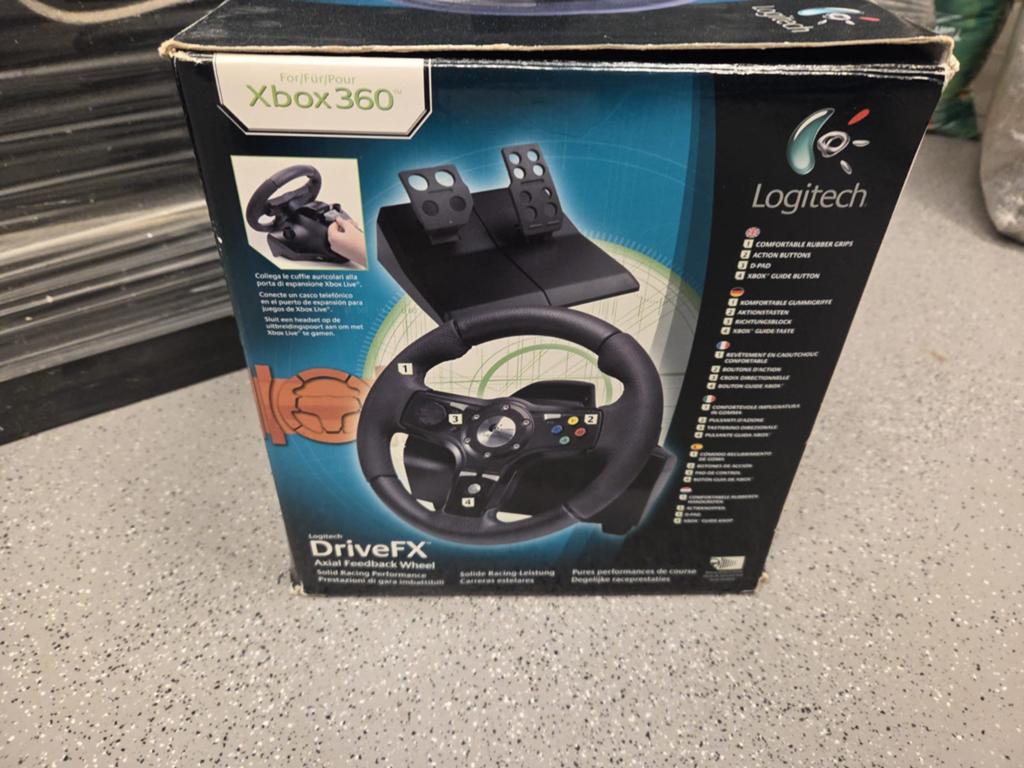 Logitech DriveFX Stuurwiel voor Xbox 360, Spelcomputers en Games, Spelcomputers | Xbox | Accessoires, Ophalen of Verzenden, Gebruikt