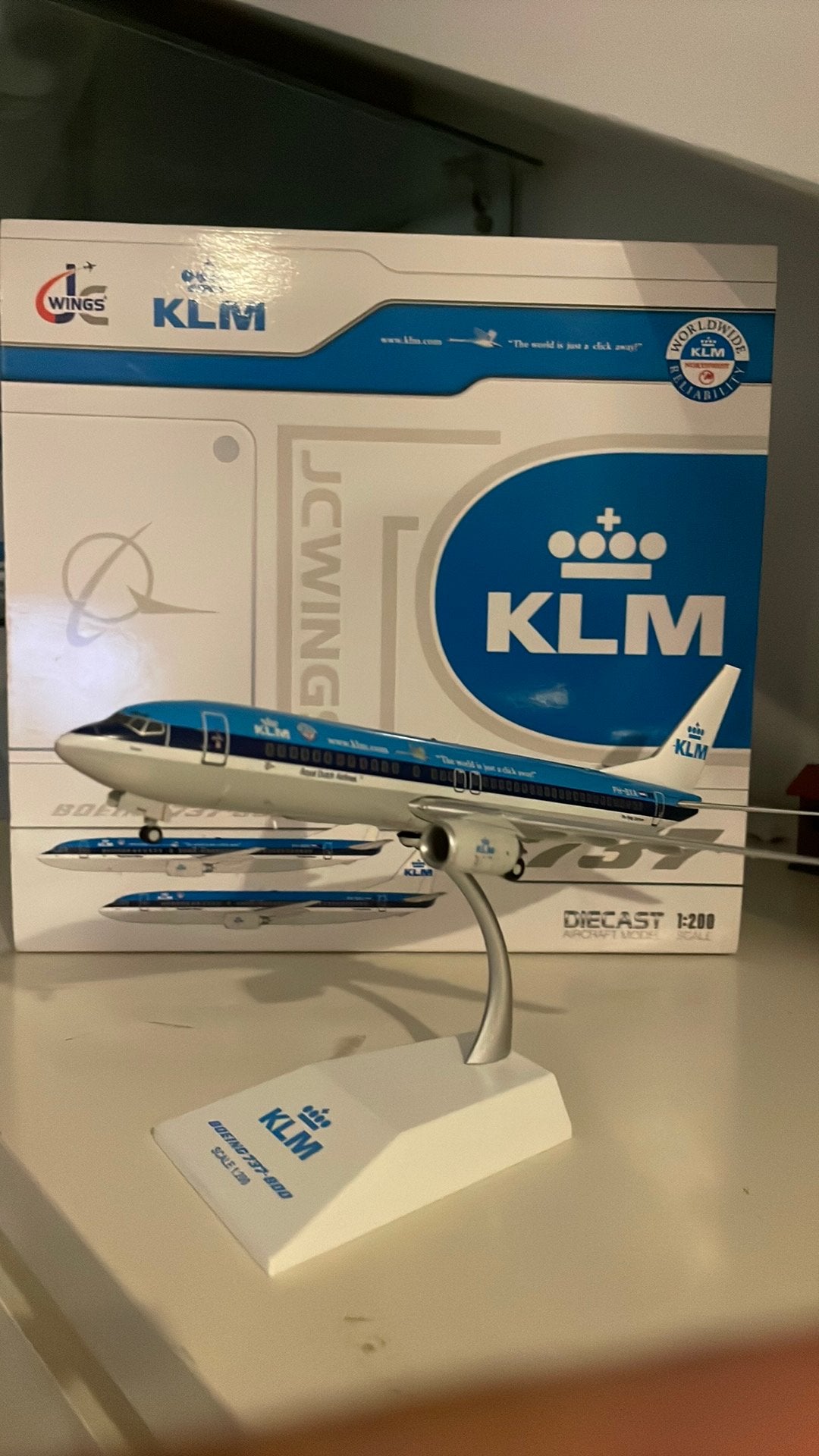 Jc Wings KLM 737-800 1:200, Ophalen of Verzenden, Nieuw, Schaalmodel
