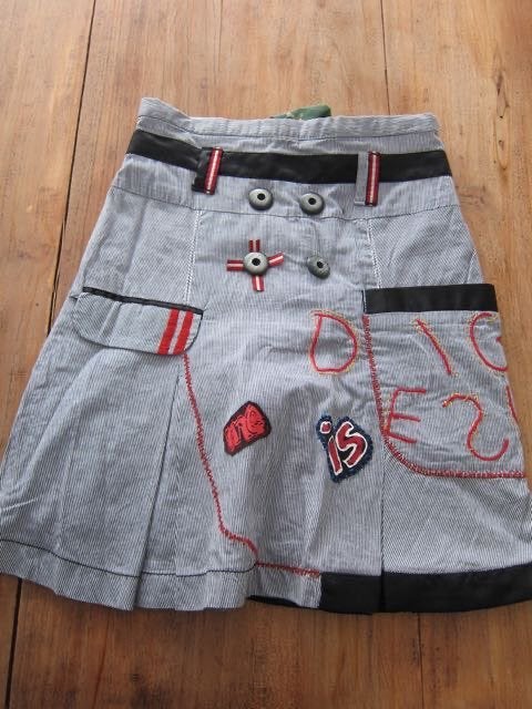 Desigual rok maat 34 zwart wit gestreept, Zwart, Zo goed als nieuw, Maat 34 (XS) of kleiner, Merkfreak@ziggo.nl