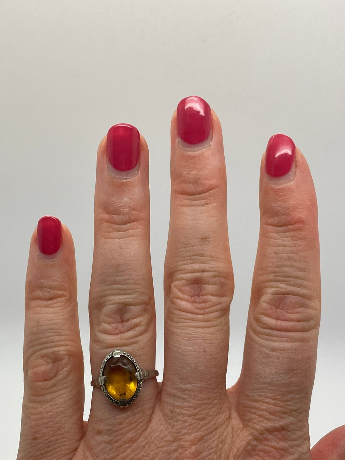 E201 Prachtige zilveren art deco ring maat 17,25, Ophalen of Verzenden, Zilver, Ring