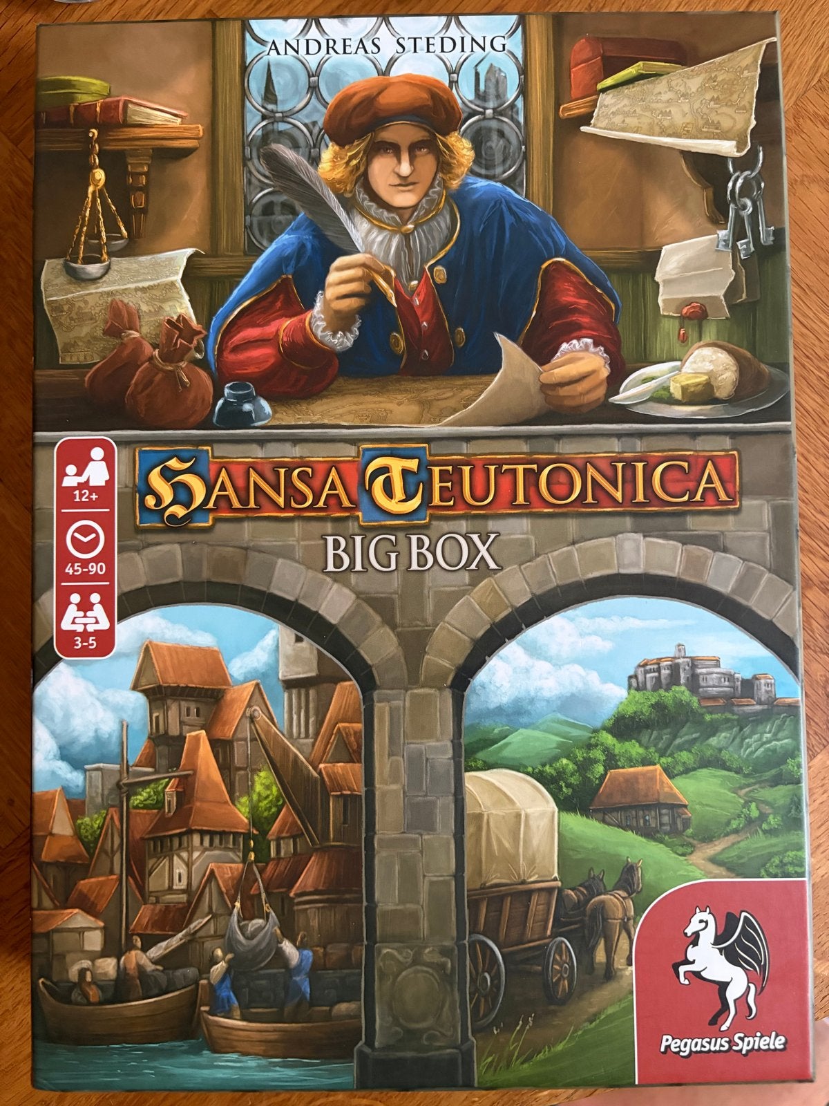 Hansa Teutonica Big Box Pegasus Spiele (Engels/Duits), Drie of vier spelers, Ophalen of Verzenden, Zo goed als nieuw, Pegasus Spiele