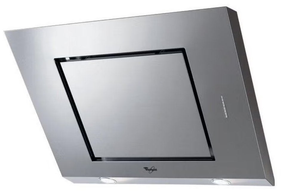Whirlpool AKR 808/1 IX RVS schuine wandmodelafzuigkap NIEUW, Ophalen, Wandschouwkap, Nieuw, 600 tot 800 m³ per uur