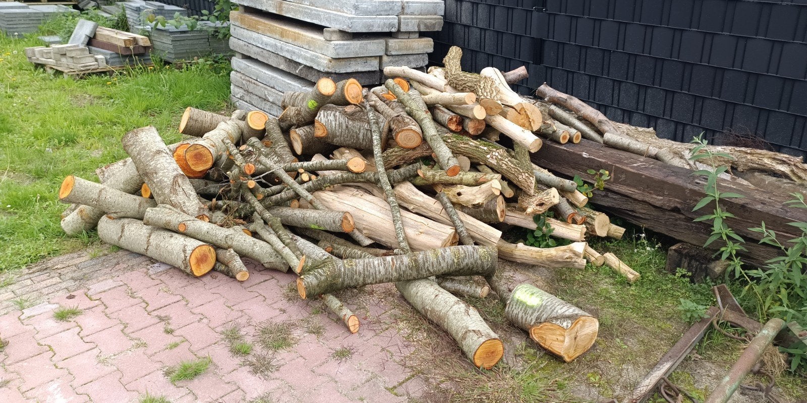 Haardhout 1,5 kuub, Tuin en Terras, Minder dan 3 m³, Ophalen of Verzenden, Overige houtsoorten, Blokken