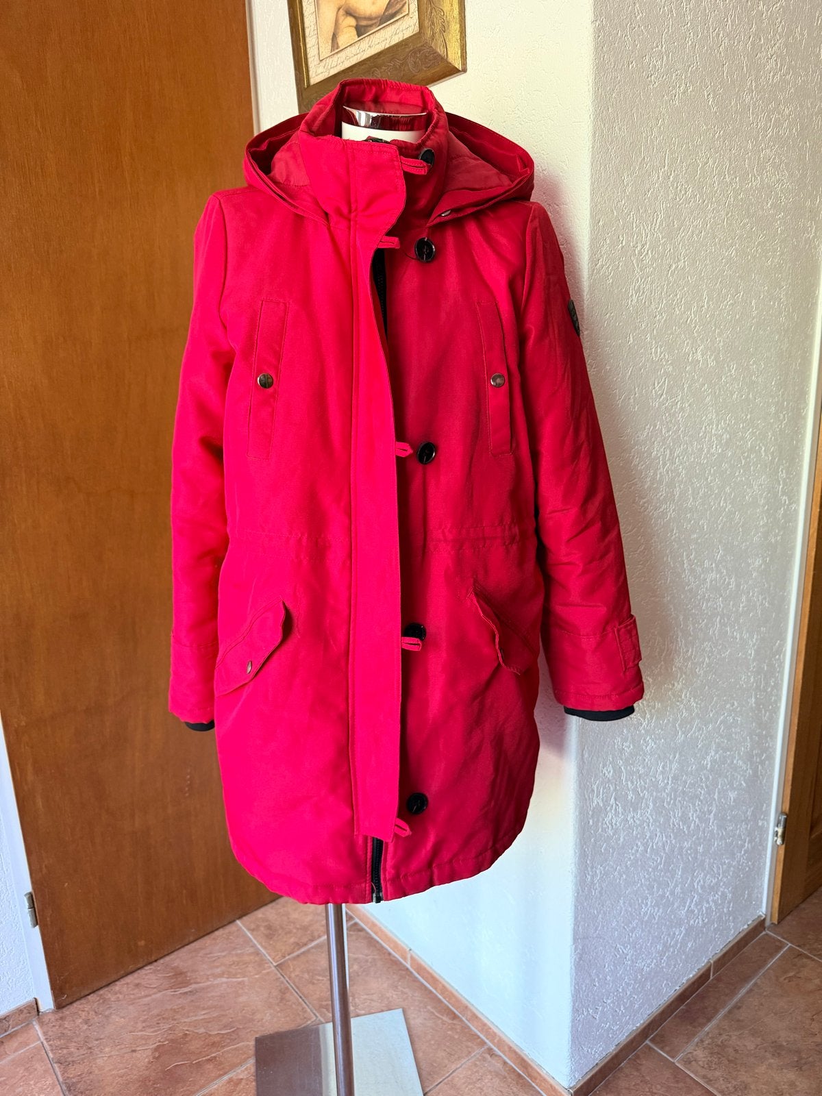Vero Moda rode winterjas - Maat L, Ophalen of Verzenden, Zo goed als nieuw, Maat 42/44 (L), Rood