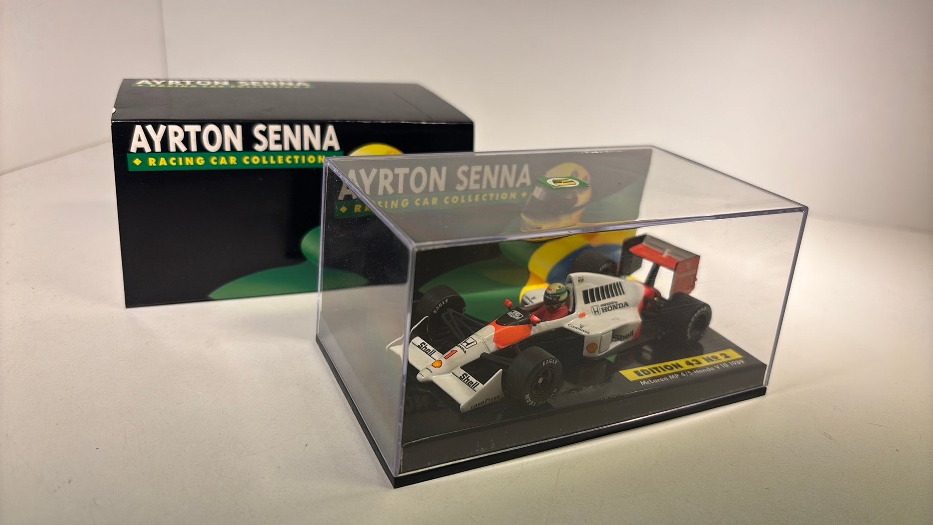 McLaren mp4/5 honda v10 ayrton senna 1989 minichamps 1.43
