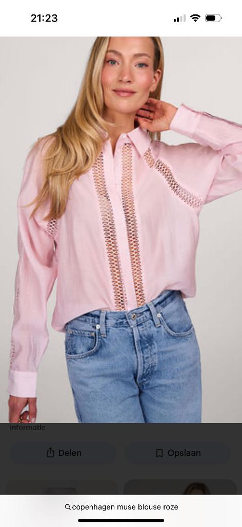 Copenhagen muse blouse roze, Maat 38/40 (M), Ophalen of Verzenden, Zo goed als nieuw, Roze