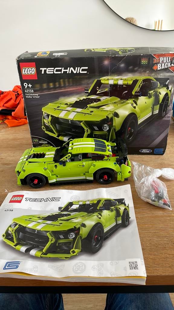 Technic lego ford mustang GT500 42138, Ophalen of Verzenden, Gebruikt, Complete set, Lego