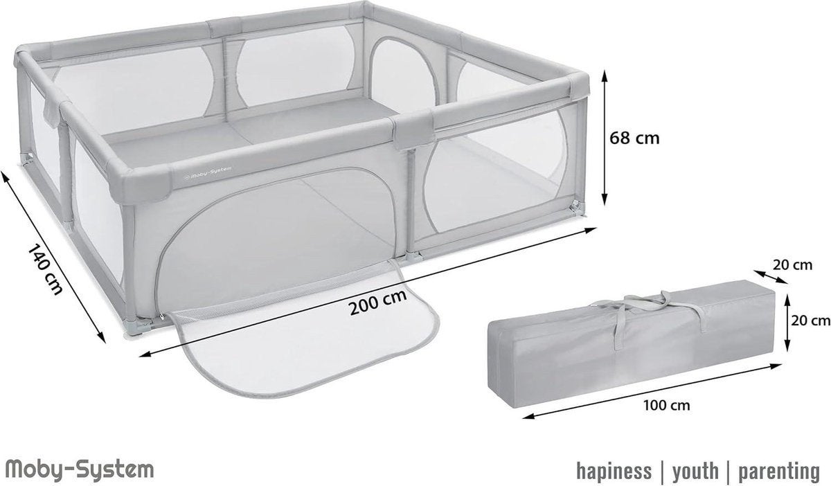 Moby-System XL kinderbox 140x200, Kinderen en Baby's, Ophalen, Zo goed als nieuw, Rechthoekig