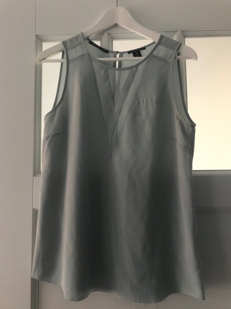 Turquoise topje Maison Scotch, Blauw, Zo goed als nieuw, Zonder mouw, Maat 34 (XS) of kleiner