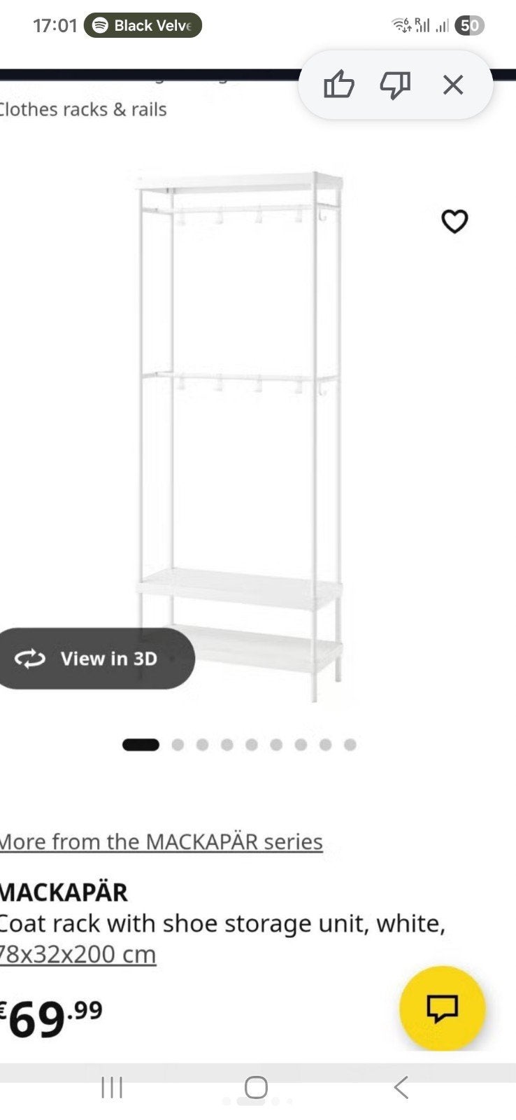 IKEA MACKAPÄR Kapstok met schoenenrek, wit, Ophalen of Verzenden