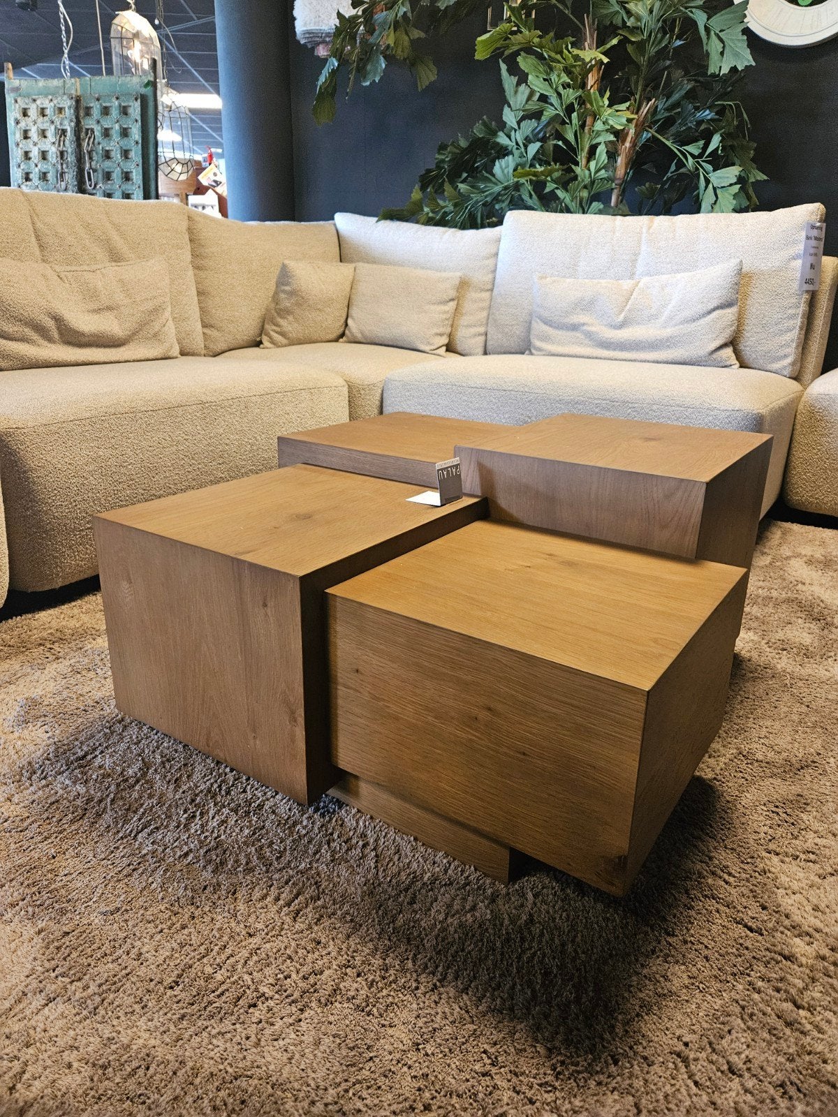 Salontafel Quinten bruin strak, 100 tot 150 cm, Verzenden, 50 tot 100 cm, Zo goed als nieuw