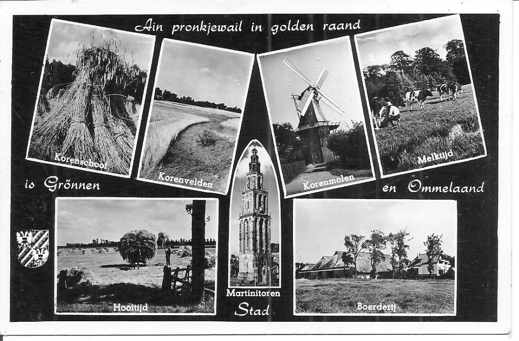 Provincie Groningen., Verzamelen, Ophalen of Verzenden, 1940 tot 1960, Gelopen, Groningen