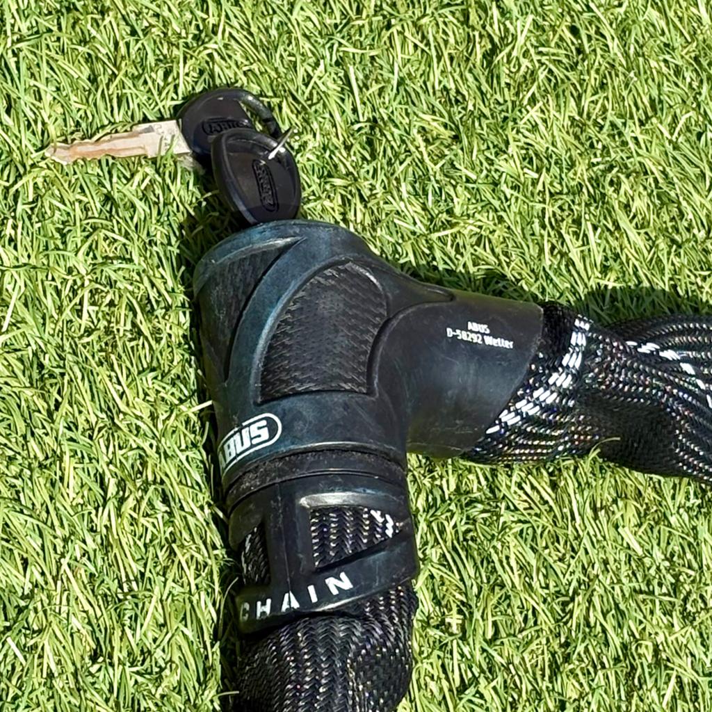 ABUS Kettingslot met 2 originele sleutels - D-58292 Wetter, Fietsen en Brommers, Fietsaccessoires | Fietssloten, Gebruikt, Kettingslot