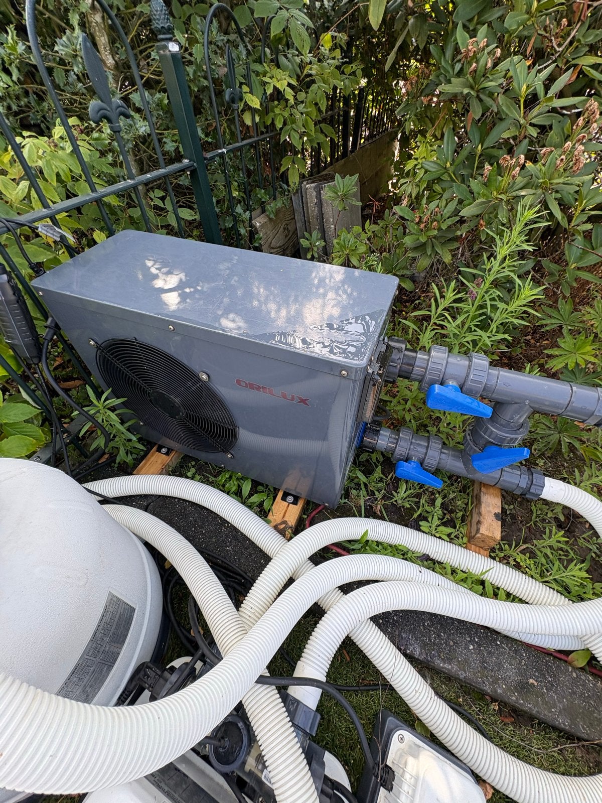 Orilux zwembad warmtepomp met complete bypass 50 mm, Tuin en Terras, Ophalen of Verzenden, Gebruikt, Verwarming