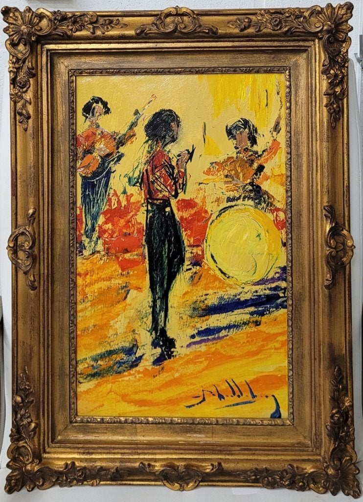 Johnny SCHUDDEBOOM, het orkest, Paneel, Expressionistisch, Ophalen of Verzenden, Gesigneerd