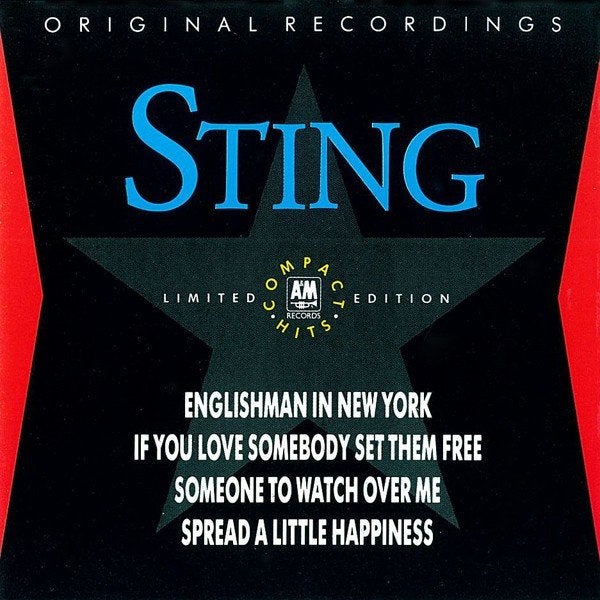 STING CD SINGLE COMPACT HITS ENGLISHMAN IN NEW YORK police, Cd's en Dvd's, 6 singles of meer, Ophalen of Verzenden, Zo goed als nieuw