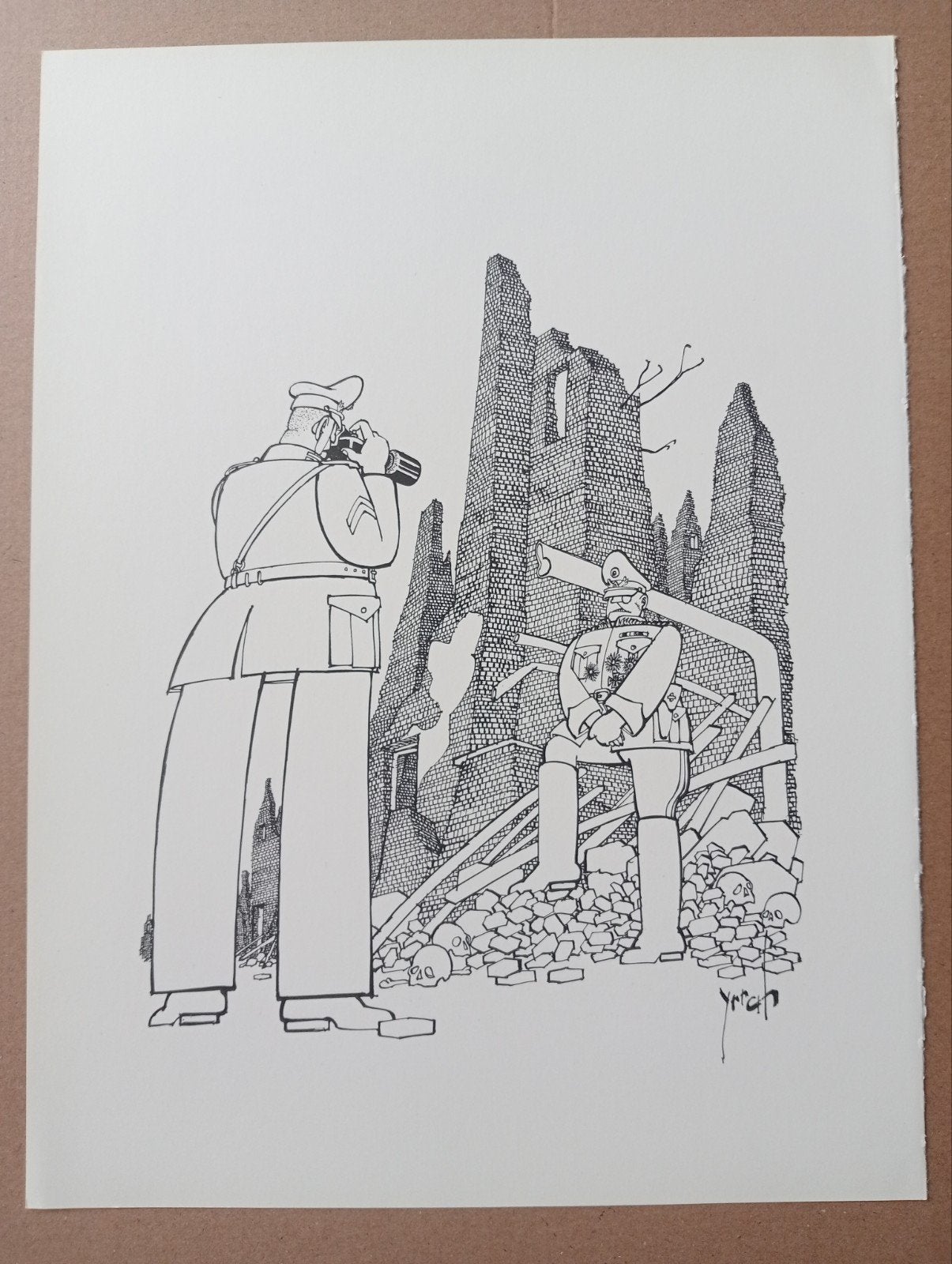 Yrrah spotprent cartoon Oorlog, Ophalen of Verzenden, Voor 1940, Gebruikt