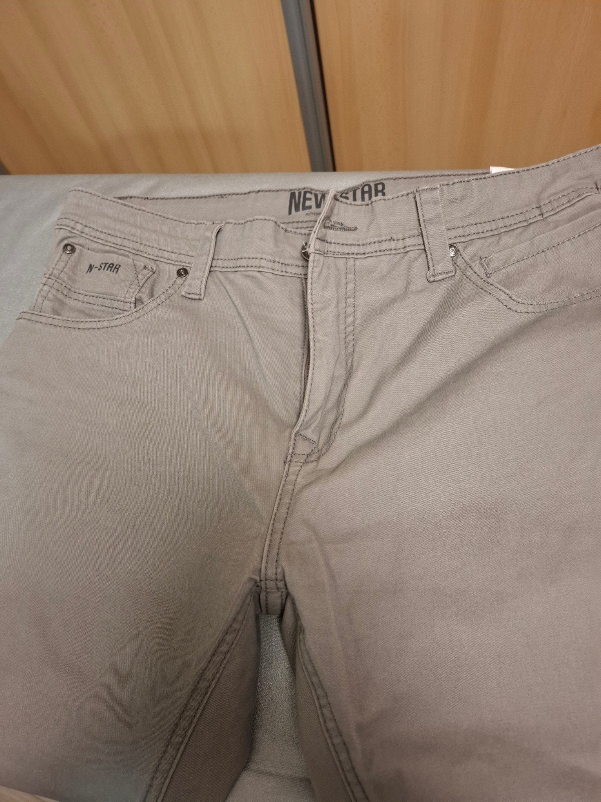 New Star Jeans JV-Slim Twill - Grijs maat 36/34, W36 - W38 (confectie 52/54), Ophalen of Verzenden, Zo goed als nieuw, Grijs