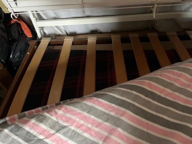 opklapbed, Ophalen, Gebruikt, Eenpersoons, Bruin