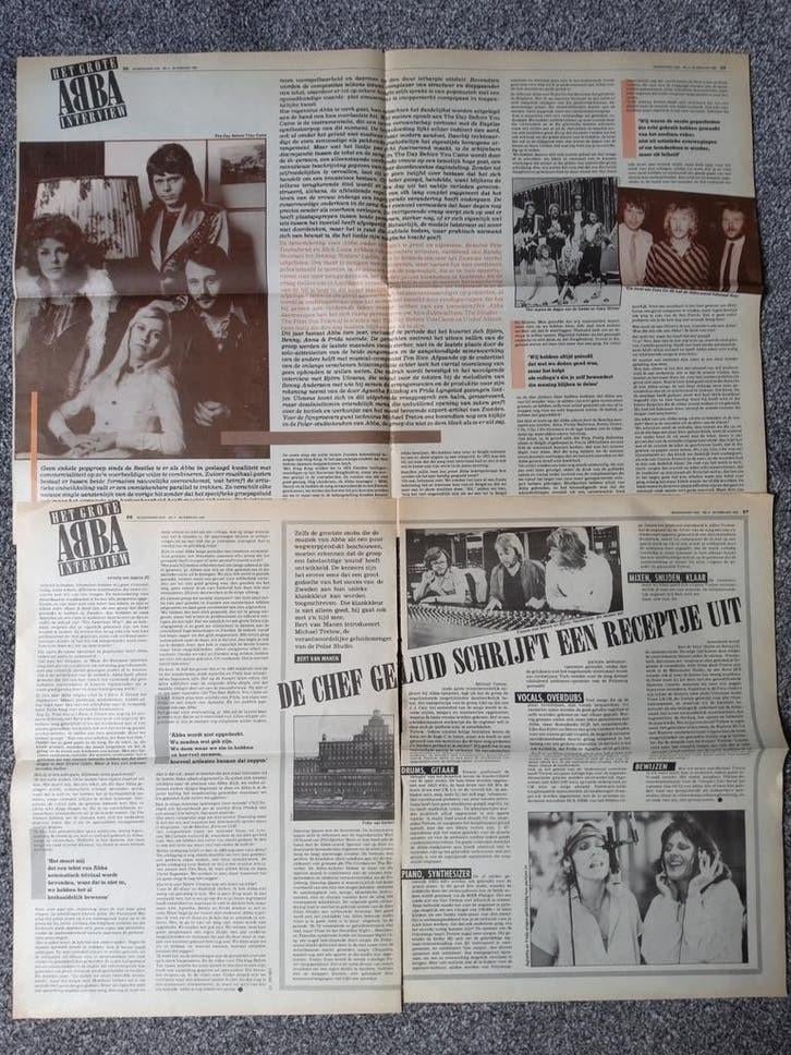 ABBA:  groot formaat  1 euro, Ophalen of Verzenden, Zo goed als nieuw, Boek, Tijdschrift of Artikel