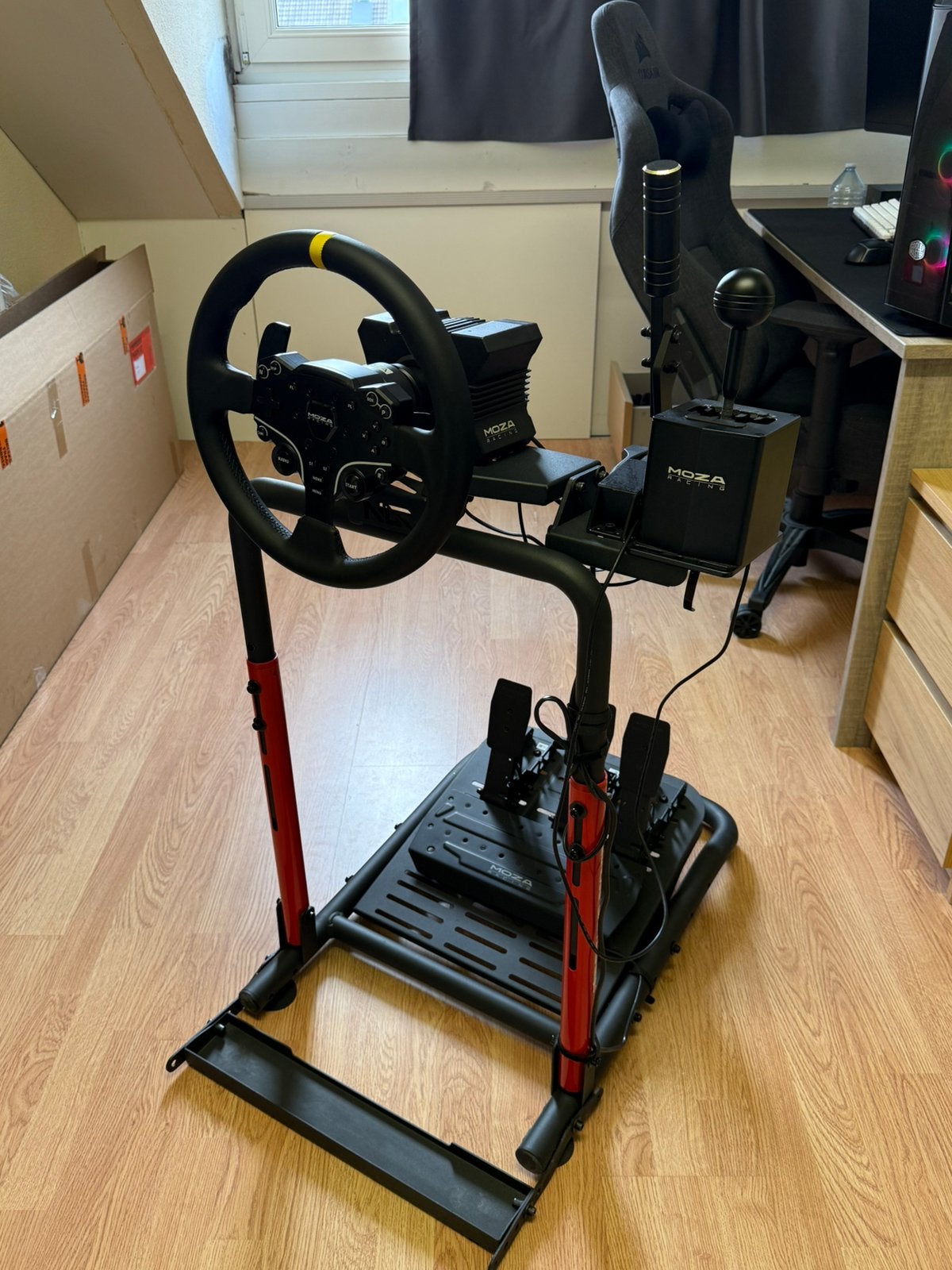Moza R5 sim racing setup, Ophalen, Zo goed als nieuw, Stuurtje of Sportattribuut