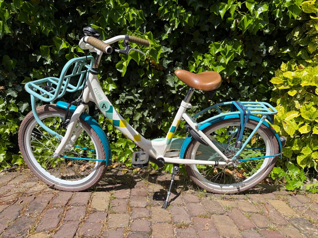 Club Alpina kinderfiets 20 inch met voordrager, Fietsen en Brommers, Fietsen | Meisjes, Gebruikt, 20 inch, Handrem, Velgrem, Ophalen