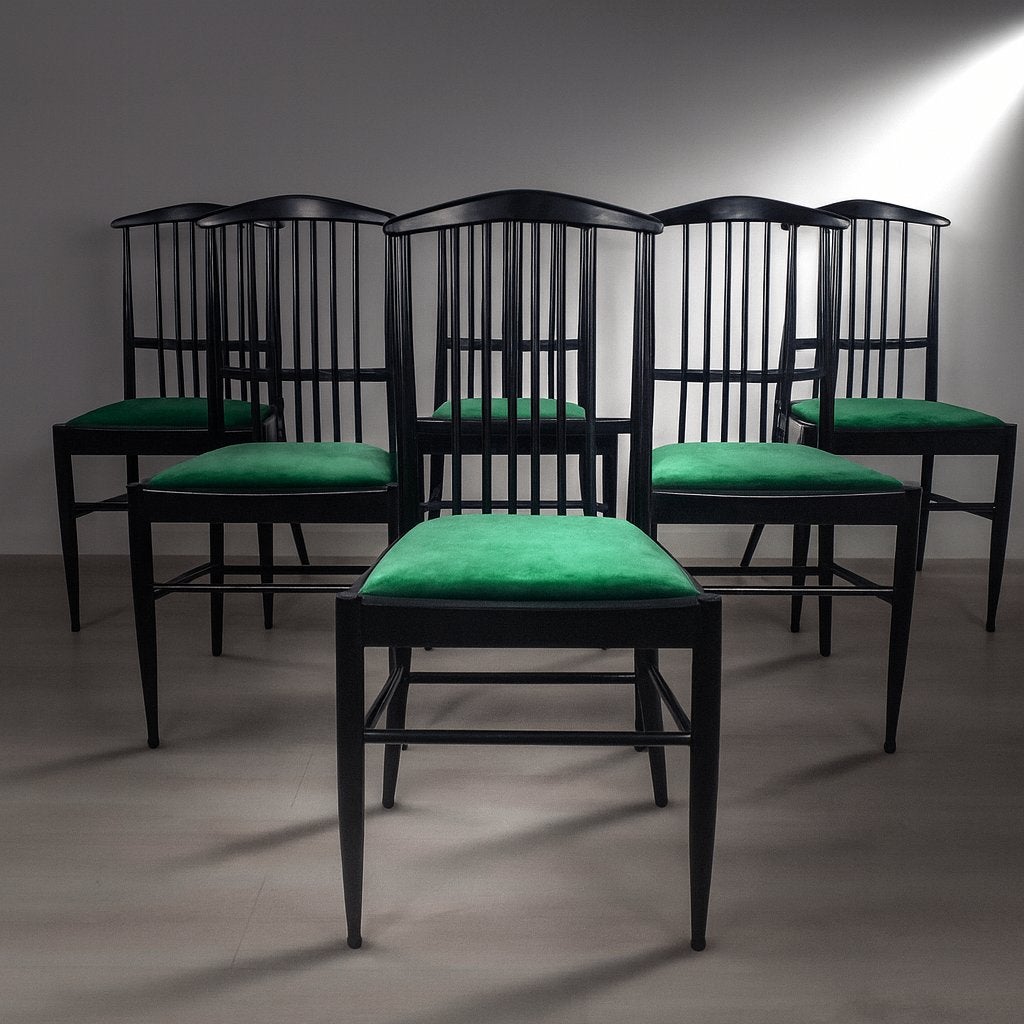 Design Dining Set Door Kerstin Hörlin Holmquist Voor Asko, Ophalen, Hout, Zwart, Modern/functional