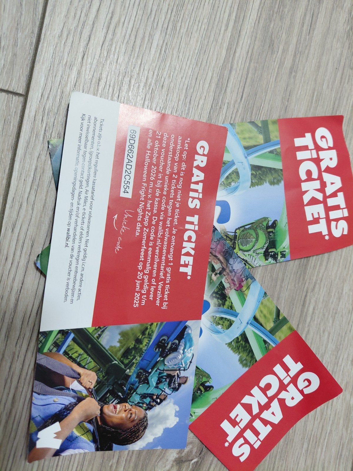 Walibi 2+1 tickets, Tickets en Kaartjes, Twee personen, Ticket of Toegangskaart