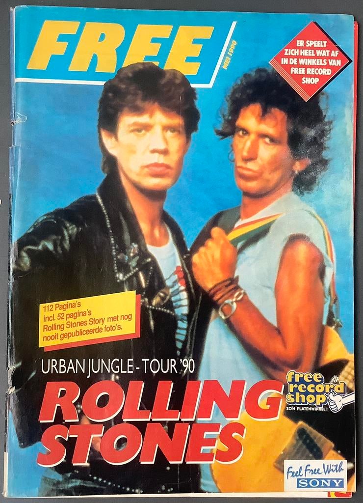 ROLLING STONES FreeRecorstore MEI1990. 52 pag. Unieke Foto’s, Verzamelen, Tijdschriften, Kranten en Knipsels, Ophalen of Verzenden