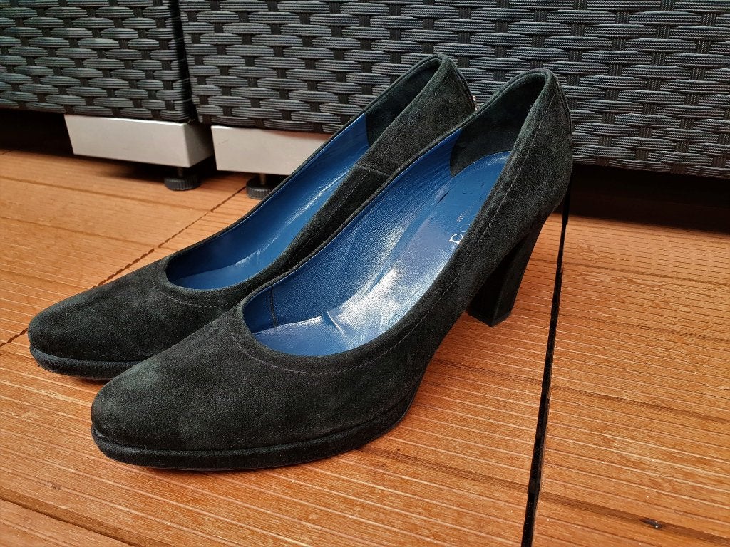 Pumps Manwood Amsterdam mt.41 zwart suede en hakhoogte 8 cm, Pumps, Manwood Amsterdam, Zwart, Ophalen of Verzenden