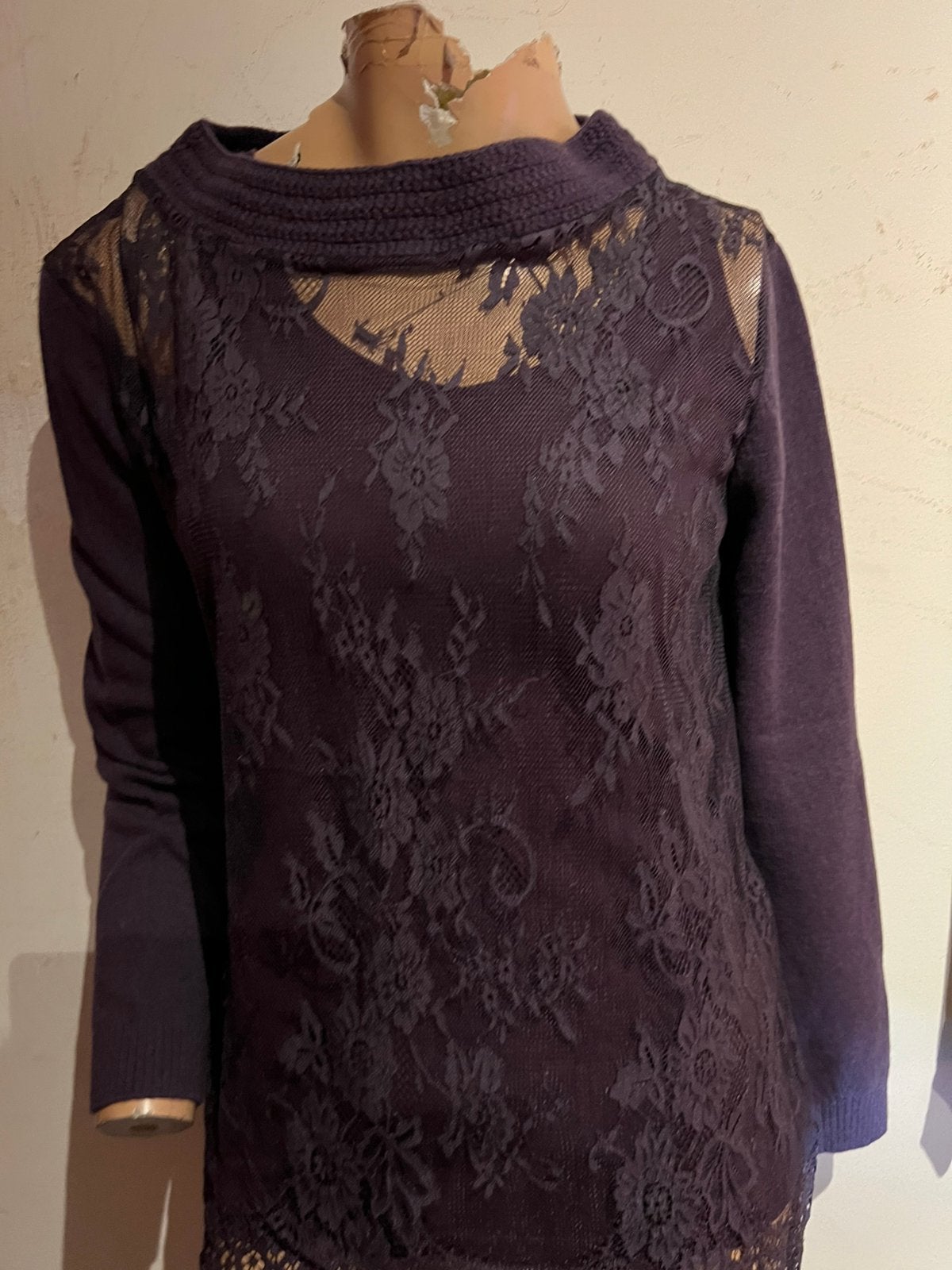 TWINSET by Simone Barbieri trui kant & top m origineel zgan, Maat 38/40 (M), F, Paars, Ophalen of Verzenden