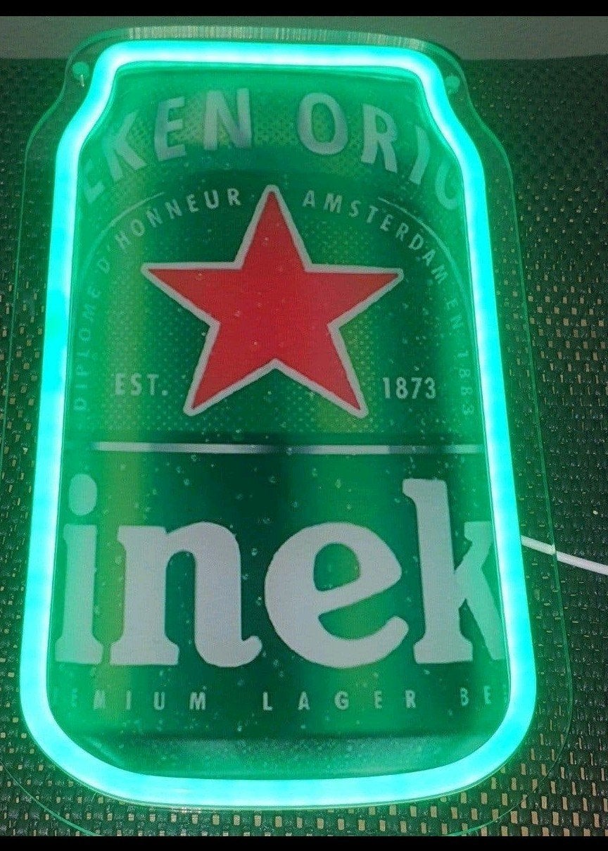 Heineken LED Verlichting, Verzamelen, Ophalen of Verzenden, Nieuw, Reclamebord, Plaat of Schild, Heineken