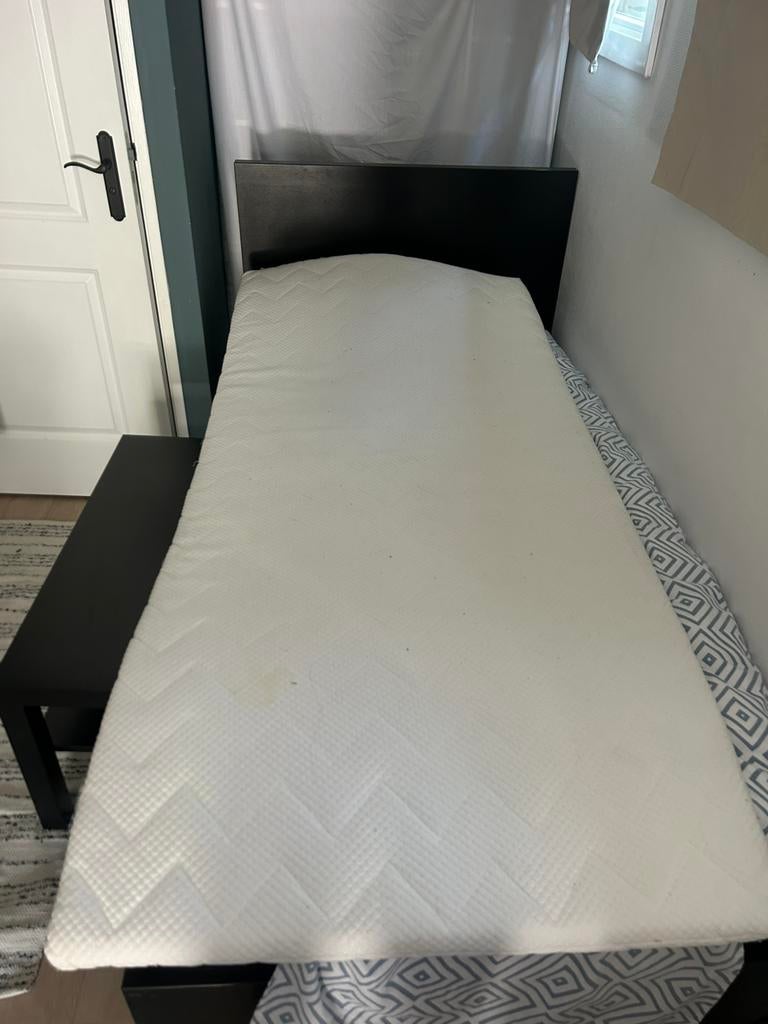 Twee toppers 90x200x7cm met afneembare hoes, Ophalen, Gebruikt, 90 cm, Eenpersoons