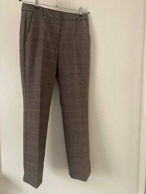 Geruite broek -wollen Weekend/Max Mara, Kleding | Dames, Bruin, Ophalen of Verzenden, Zo goed als nieuw, Maat 36 (S)