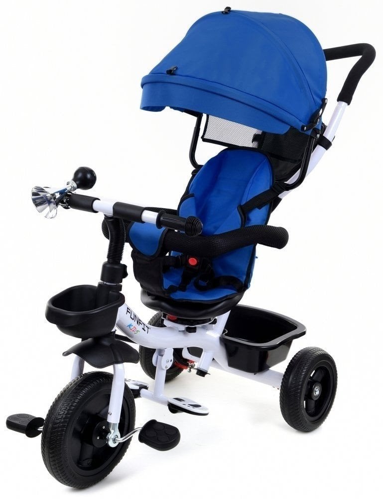 Driewieler fiets met duwstang - Blauw, Fietsen en Brommers, Ophalen, Nieuw, FUNFIT