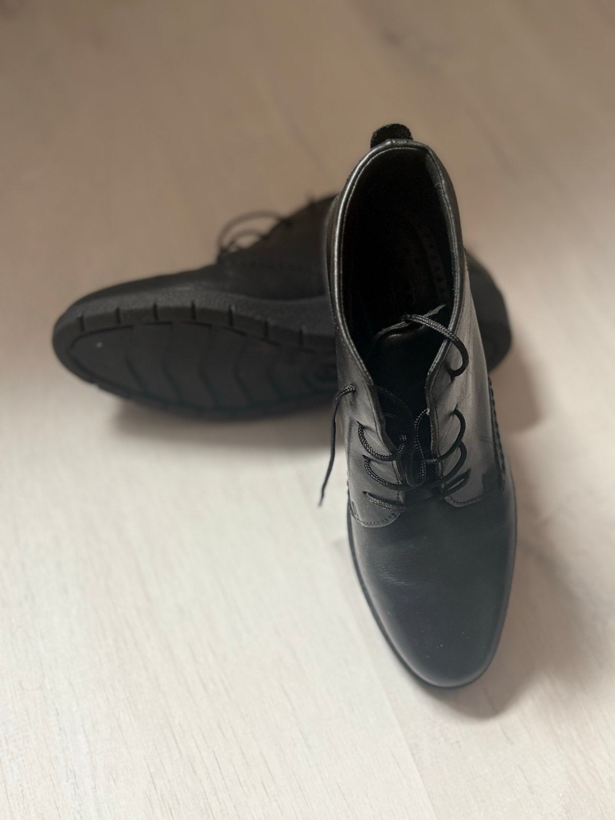 Ecco leren schoenen maat 39 - Comfortabel en stijlvol, Verzenden, Gedragen, Zwart, Lage of Enkellaarzen