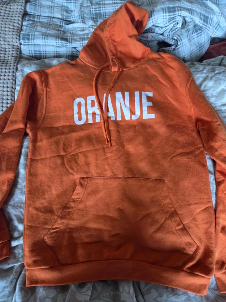 Hartstikke leuke oranje hoodie maat S, Ophalen of Verzenden, Zo goed als nieuw, Oranje