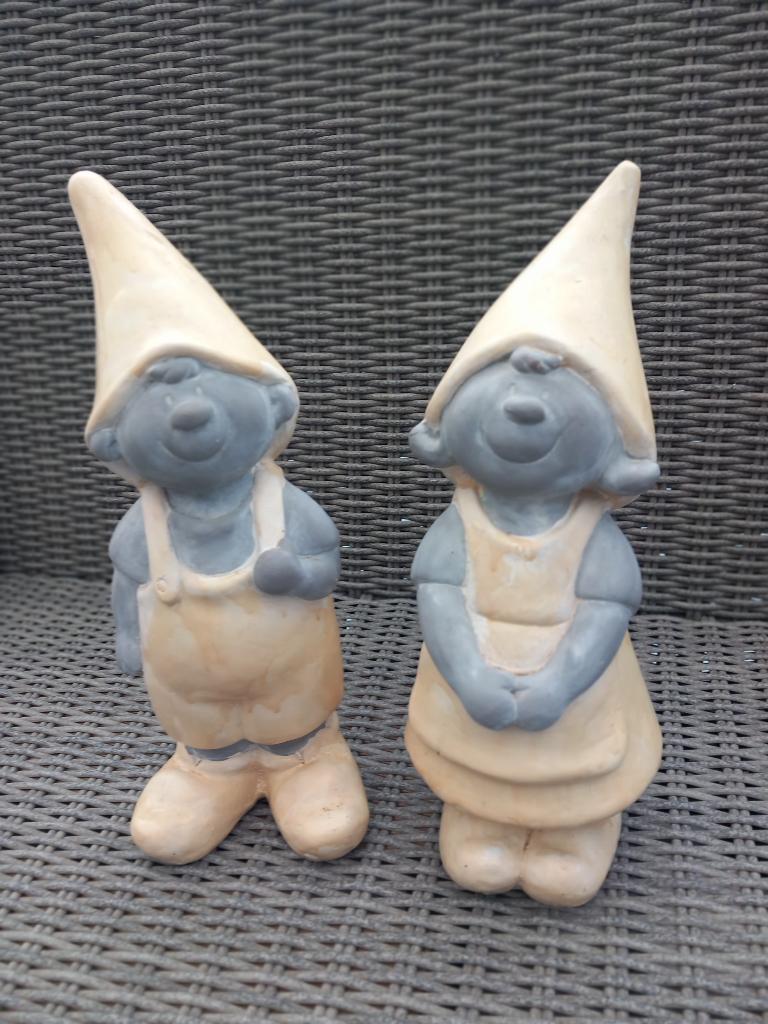 Tuinkabouterbeelden man en vrouw, Tuin en Terras, Tuinbeelden, Ophalen of Verzenden, Nieuw, Beton, Tuinkabouter