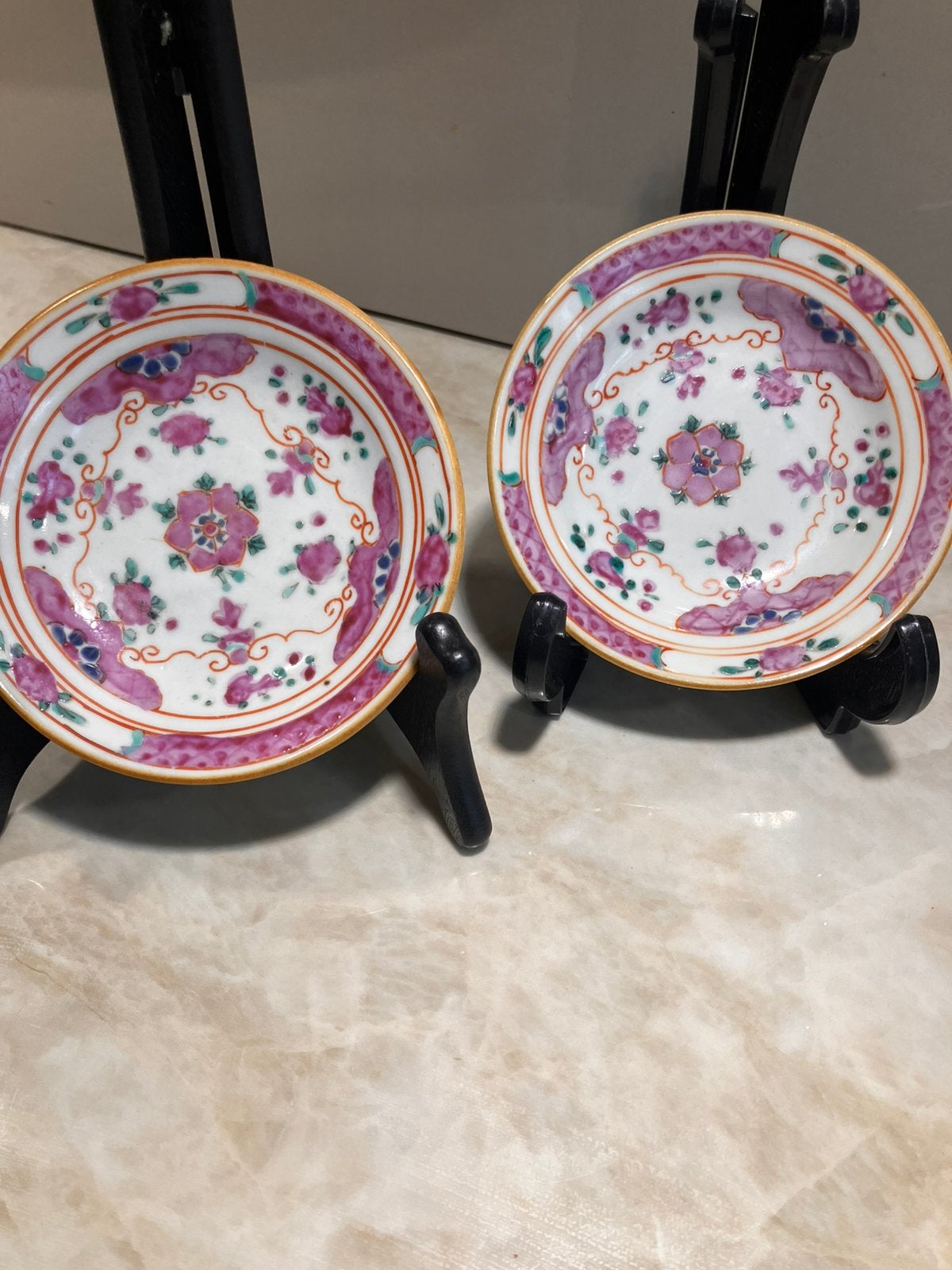 Antieke Pattipan schotels Fam. Rose  / 18e Eeuw, Antiek en Kunst, Ophalen of Verzenden