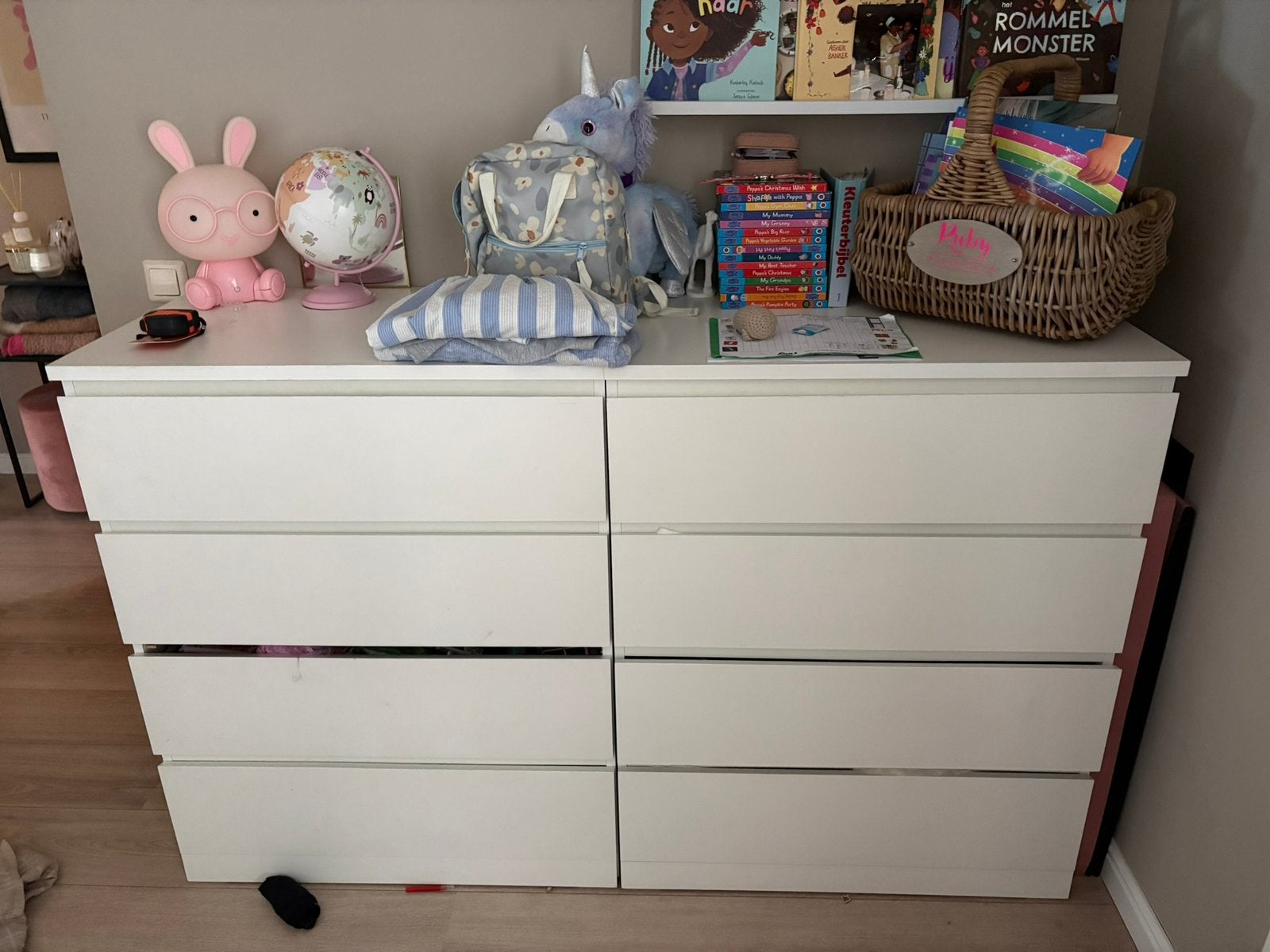 Malm ladekast, Huis en Inrichting, Ophalen, 50 tot 100 cm, Zo goed als nieuw, 3 of 4 laden